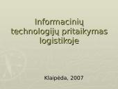 Informacinių technologijų pritaikymas logistikoje