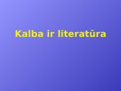Kalba ir literatūra