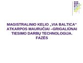 Magistralinio kelio "Via Baltica" atkarpos tiesimo darbų technologija akcinėje bendrovėje "Kauno tiltai" 8 puslapis