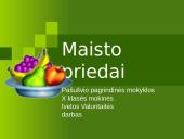 Maisto priedų kategorijos