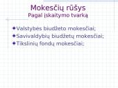 Mokesčiai, jų rūšys ir derinimo problema 5 puslapis