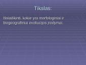 Morfologiniai ir biogeografiniai evoliucijos įrodymai 2 puslapis