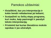 Pamoka 11 klasei: Kaip sėkmingai parašyti teksto analizę ir interpretaciją mokykloje 2 puslapis