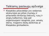 Rekreacijos ir turizmo programa Klaipėdos Piliavietėje 16 puslapis