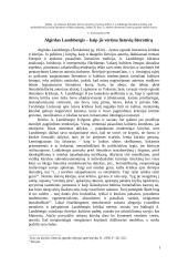 Algirdas Landsbergis. Lietuvių literatūros vertinimas