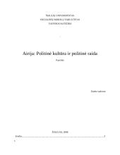 Airija: politinė kultūra ir politinė raida