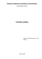 Šalies fiskalinė politika