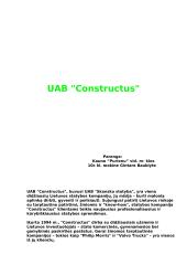 Įmonės veiklos aprašymas: UAB "Constructus"