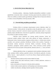 Investiciniai projektai. Rizikos identifikavimas ir analizė 3 puslapis