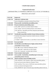 Konferencijos organizavimas: Amerikietiškų automobilių importo žala naujų automobilių prekybai Lietuvoje 3 puslapis