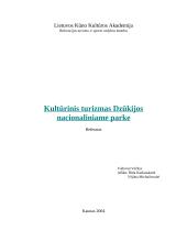 Kultūrinis turizmas Dzūkijos nacionaliniame parke