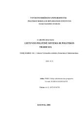 Lietuvos Vyriausybės struktūra, formavimas ir funkcionavimas 5 puslapis