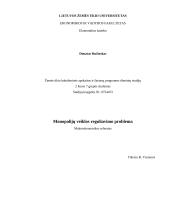 Monopolijų veiklos reguliavimo problema