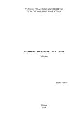 Narkomanijos prevencija Lietuvoje