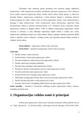 Organizacijos veiklos esmė ir principai 4 puslapis
