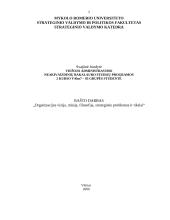 Organizacijos vizija, misija, filosofija, strateginės problemos ir tikslai: sporto ir pramogų centras UAB "Trasalis"