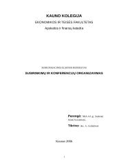 Susirinkimų ir konferencijų organizavimas