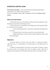 The European Central Bank independence. The case of European central bank 4 puslapis