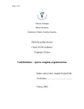 Vadybininkas – sporto renginių organizatorius