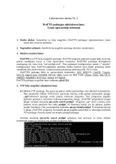 ProFTP  paslaugos administravimas Linux operacinėje sistemoje