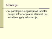 Atmintis – tai sugebėjimas įsiminti, laikyti atgaminti informaciją 17 puslapis