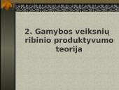 Gamybos veiksnių rinkos ir jų ypatybės 11 puslapis