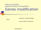 Genes modification
