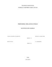 Priėmimų organizavimas