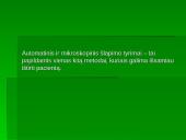Analizatoriumi ir mikroskopiniu metodu atliekamų šlapimo tyrimų palyginimas 14 puslapis