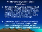 Auditas. Finansinės institucijos. Kompanijos perėmimas. 11 puslapis
