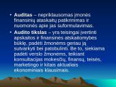 Auditas. Finansinės institucijos. Kompanijos perėmimas. 3 puslapis