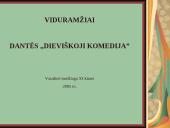 Dantės "Dieviškoji komedijos" analizės