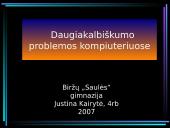 Daugiakalbiškumo problemos kompiuteriuose