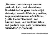 Filosofinis antropocentrizmas ir humanistinė pedagogika 14 puslapis