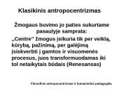 Filosofinis antropocentrizmas ir humanistinė pedagogika 3 puslapis