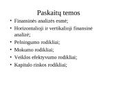 Finansų valdymas ir finansinė analizė 3 puslapis