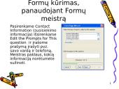 Formų kūrimas su FrontPage 12 puslapis