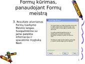 Formų kūrimas su FrontPage 10 puslapis