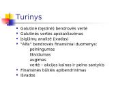 Galutinė (tęstinė) bendrovės vertė. Įsigijimų analizė 2 puslapis