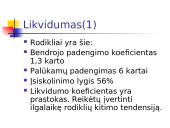 Galutinė (tęstinė) bendrovės vertė. Įsigijimų analizė 12 puslapis