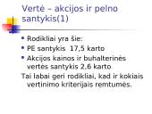 Galutinė (tęstinė) bendrovės vertė. Įsigijimų analizė 15 puslapis