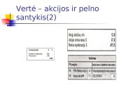 Galutinė (tęstinė) bendrovės vertė. Įsigijimų analizė 16 puslapis