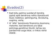 Galutinė (tęstinė) bendrovės vertė. Įsigijimų analizė 19 puslapis