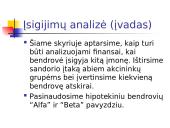 Galutinė (tęstinė) bendrovės vertė. Įsigijimų analizė 8 puslapis