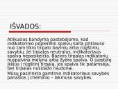 Gamtiniai indikatoriai tirpaluose 9 puslapis