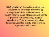 Įmonės vidinė ir išorinė komunikacija: UAB "Knituva". Krizė įmonėje 13 puslapis