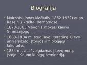 Jonas Mačiulis-Maironis. Biografija, kūryba ir palikimas lietuvių literatūrai 3 puslapis