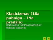Klasicizmas (18a pabaiga – 19a pradžia)
