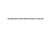 Konkurencinių pranašumų analizė