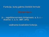 Kvadratinė funkcija su pavyzdžiais 2 puslapis